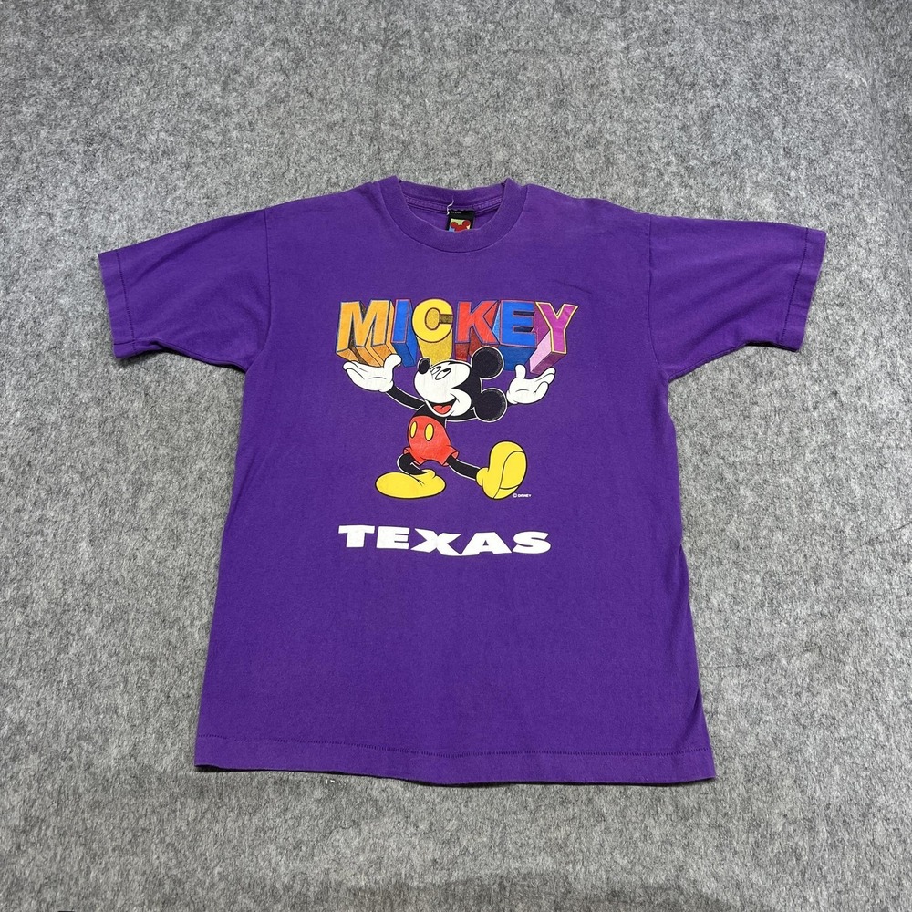 Vintage Mickey Unlimited Shirt Mens L Purple Texas Mickey Mouse Graphic Tee